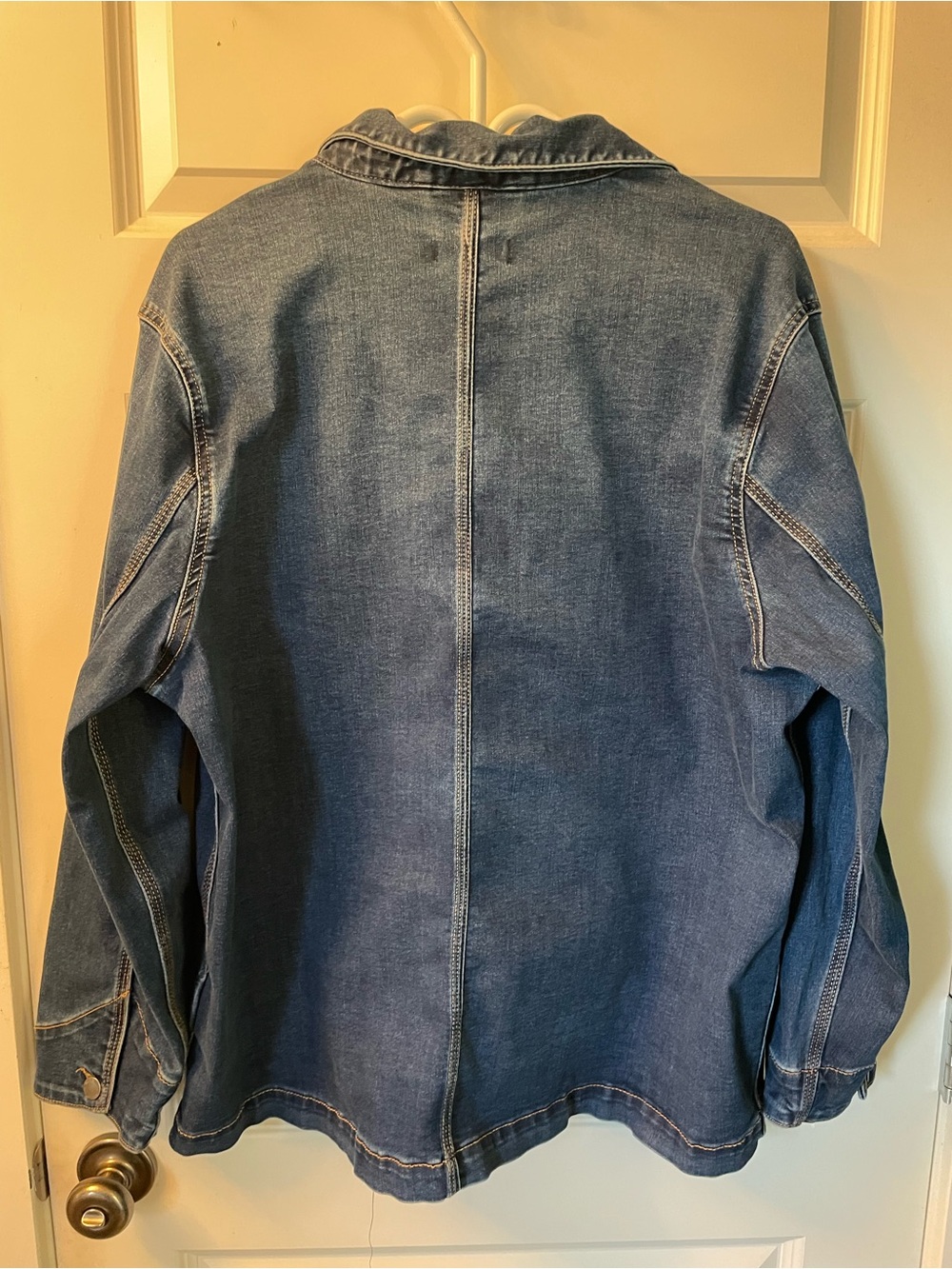 Denim Patchwork Pocket Jacket - Blue - Picture 6 of 8